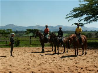 Ann instructing three of the senior staff